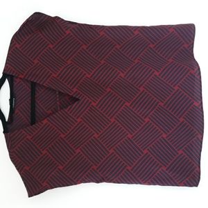 Forever 21 Burgundy and Blue Sleeveless Blouse. Size Small